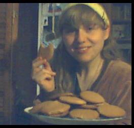 [me with caramel cookies]