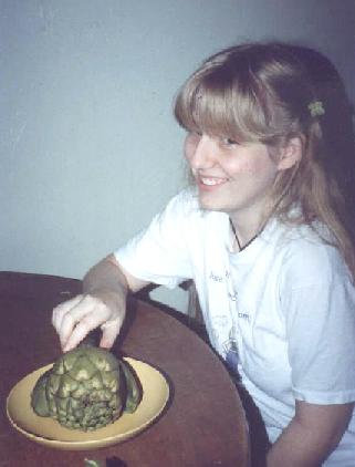 [Me with artichoke]